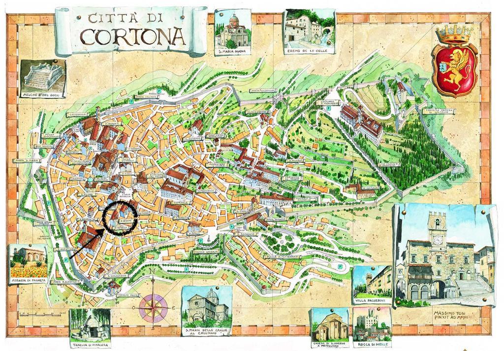 Apartmán Palazzo Petrella Cortona Exteriér fotografie